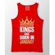 Kings Are Born In January 100% Cotton Stretchable Birthday Month Tank Top/Vest