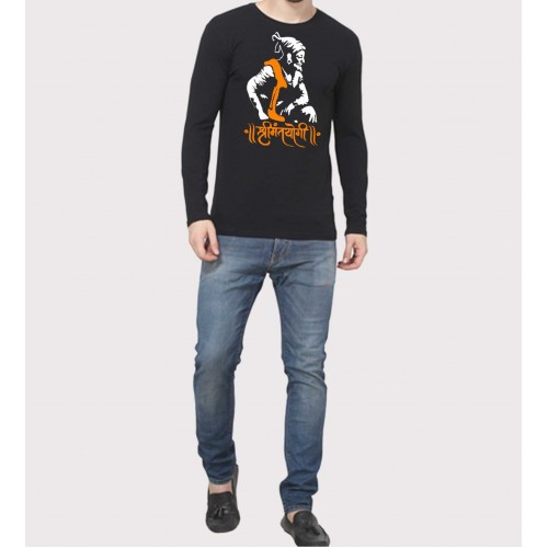 Shree Mant Yogi 100% Cotton Round Neck Full Sleeve Maratha T-shirt