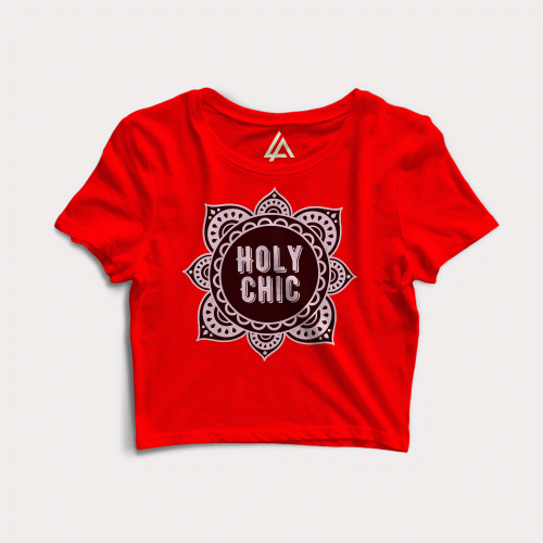 Holy Chick 100% Cotton Stretchable Crop Top For Women