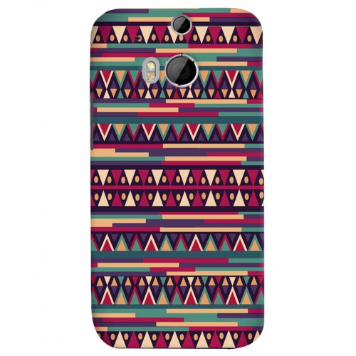 Shopping Monster Aztec HTC One_M8 Printed Cover Case_05
