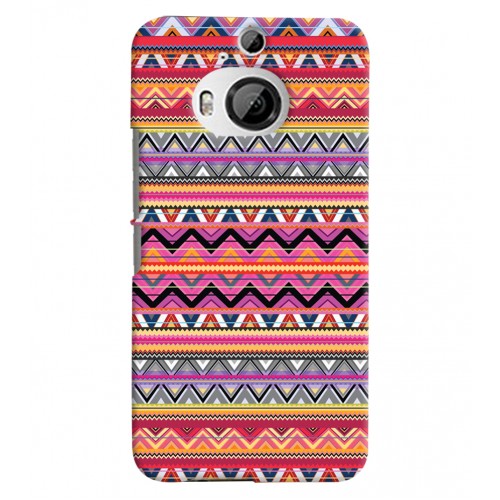 Shopping Monster Aztec HTC M9+ Printed Cover Case_01