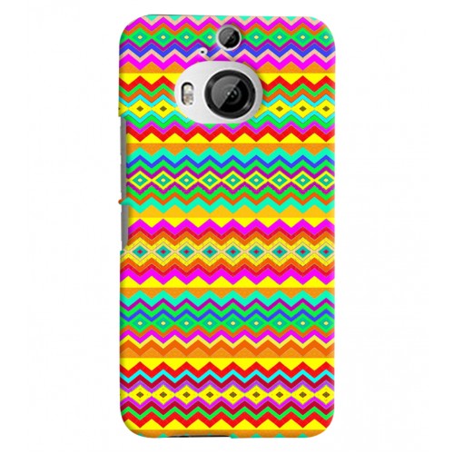 Shopping Monster Aztec HTC M9+ Printed Cover Case_02