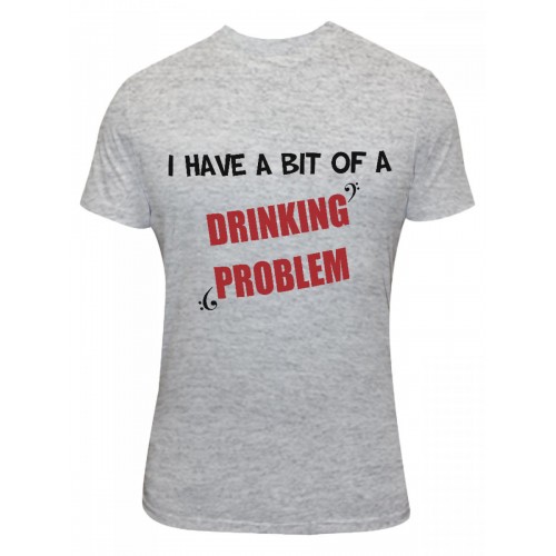 Shopping Monster Drinking Problem Round Neck T Shirt