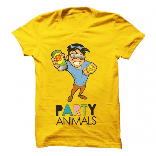 Shopping Monster Party Animals Round Neck T Shirt