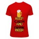 Shopping Monster Keep Calm And Drink Beer Round Neck T Shirt