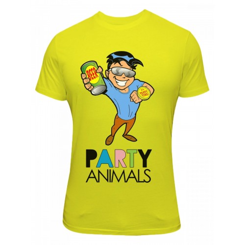 Shopping Monster Party Animals Round Neck T Shirt