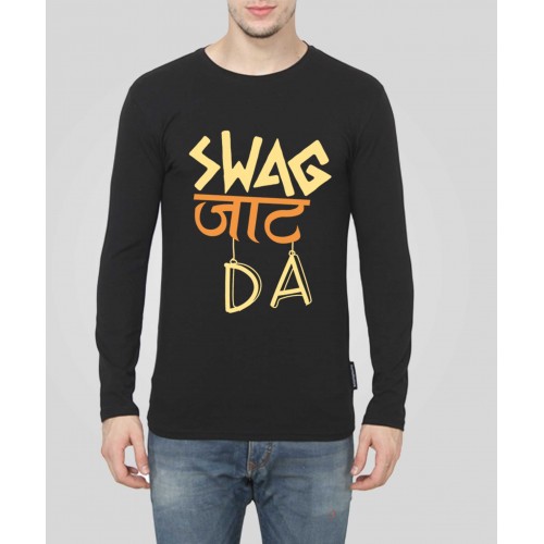 Swag  Jaat Full Sleeve Round Neck T shirt
