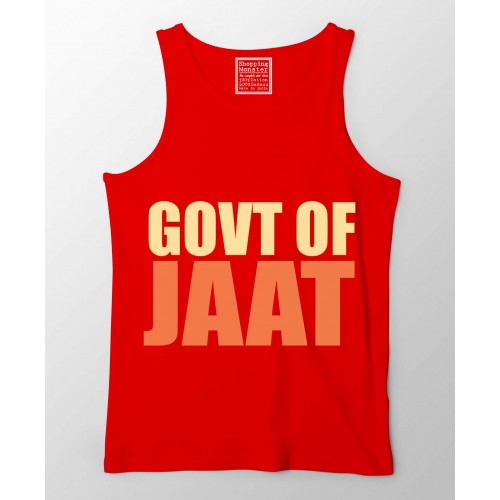 Govt Of Jaat 100% Cotton Haryanvi Stretchable Tank Top/Vest
