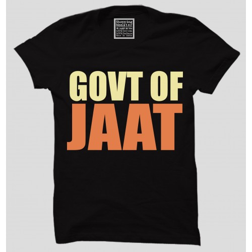 Bhai Jaat Hai Bhittar + Govt. Of Jaat + Gabaru 100% Cotton Round Neck " Medium Size" Haryanvi Combo Tees