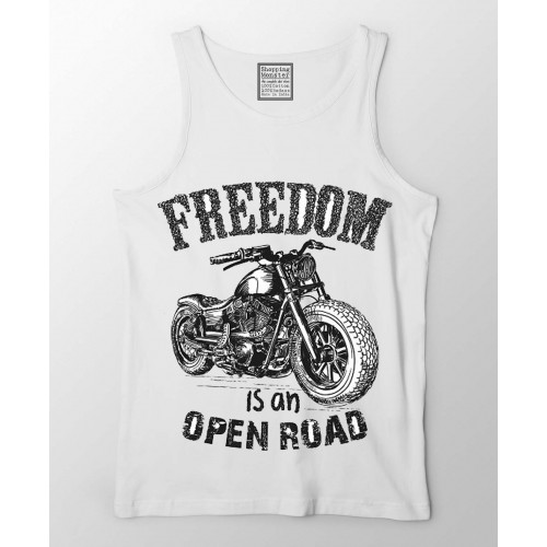 Freedon Open Road Rider 100% Cotton Stretchable tank top/Vest