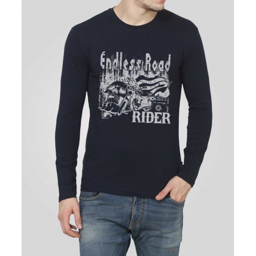 Endless Road Rider 100% Cotton Full Sleeve Round Neck T-Shirt