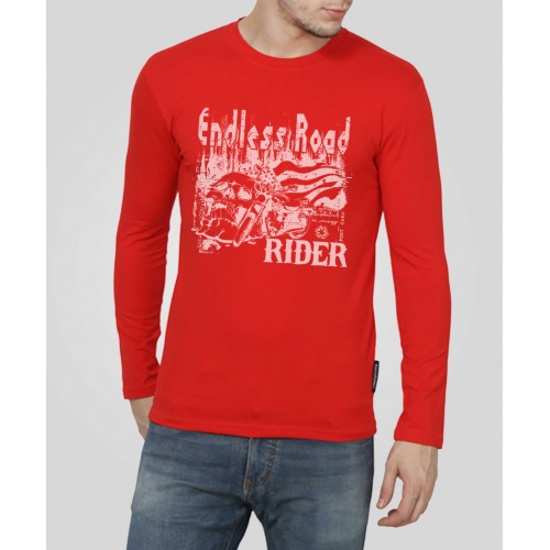 Endless Road Rider 100% Cotton Full Sleeve Round Neck T-Shirt