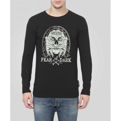 Fear Of Dark Rider 100% Cotton Full Sleeve Round Neck T-Shirt