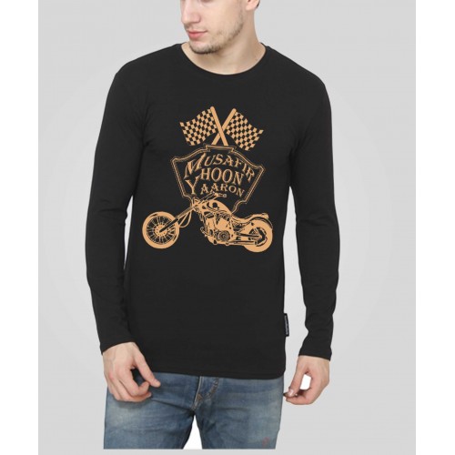 Musafir Hoon Yaaron Rider 100% Cotton Full Sleeve Round Neck T-Shirt