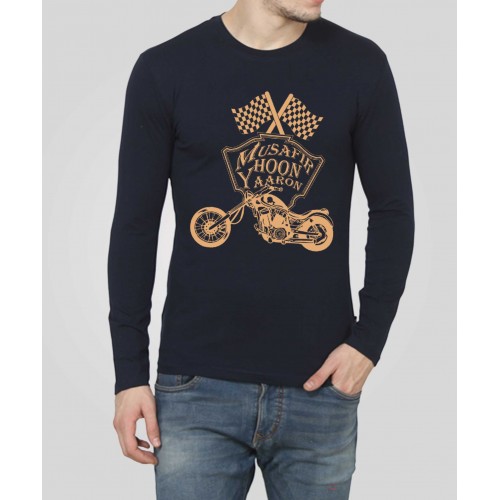 Musafir Hoon Yaaron Rider 100% Cotton Full Sleeve Round Neck T-Shirt