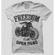 Freedom Is An Open Road 100% Cotton Round Neck Half Sleeve T-Shirt