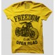 Freedom Is An Open Road 100% Cotton Round Neck Half Sleeve T-Shirt