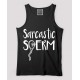 Sarcastic Sperm Sarcasm Lover/Attitude  100% Cotton Stretchable tank top/Vest