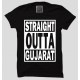 Straight Outta Gujrat Half Sleeve 100% Cotton Round Neck T-Shirt