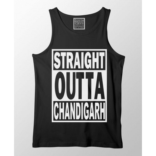 Straight Outta Chandigarh 100% Cotton Stretchable tank top/Vest