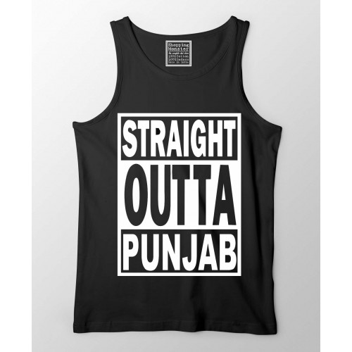 Straight Outta Punjab 100% Cotton Stretchable tank top/Vest