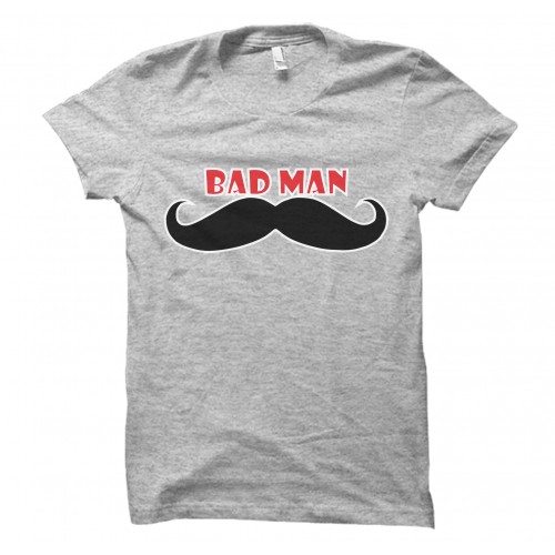La Monster Bad Man Round Neck Cotton T Shirt