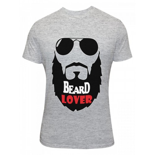 La Monstro Beard Lover Round Neck Cotton T Shirt