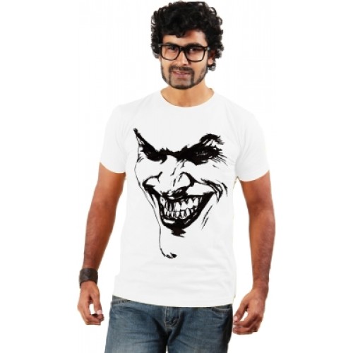 Laughing  Face Funny/Attitude 100% Cotton Round Neck Half Sleeve T-Shirt