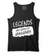Legends Are Born In January Stretchable Tank Top