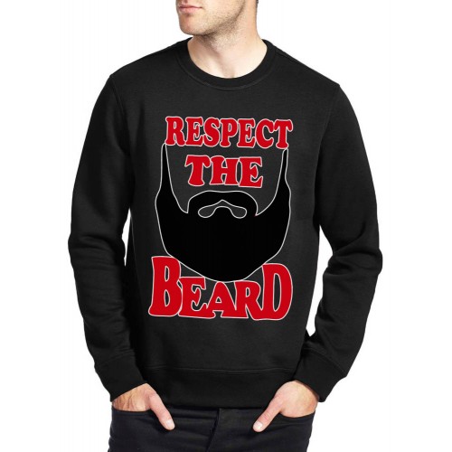 Respect The Beard  Printed Men's Premium Sweatshirt