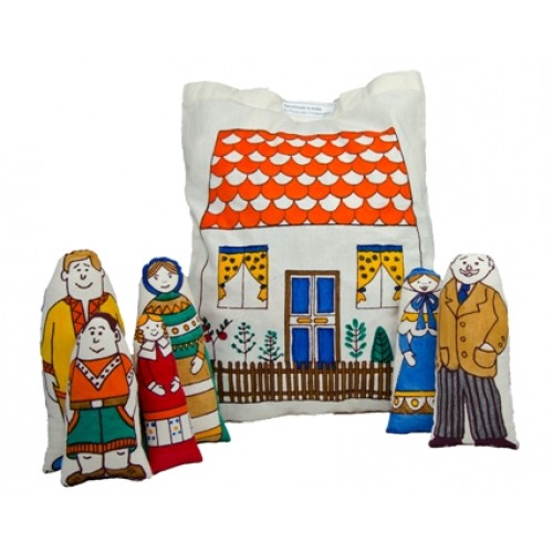 Western family Cotton Fabric soft toy