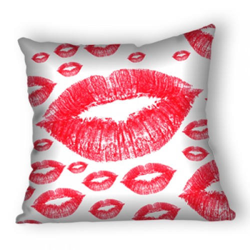 Kissing Lips Cushion Cover