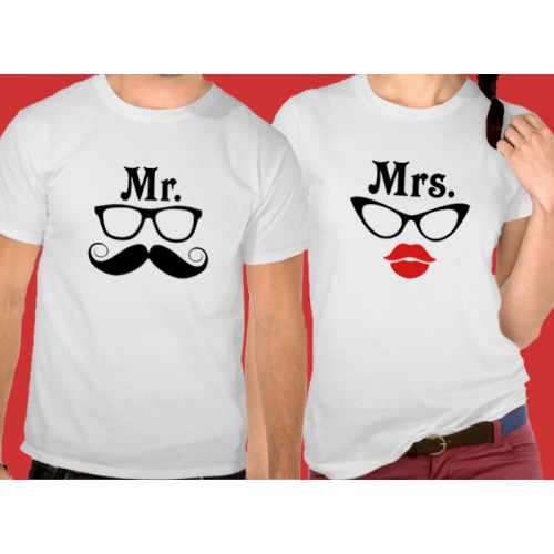 Valentine Days  T Shirt  Combo Mr and Mrs 